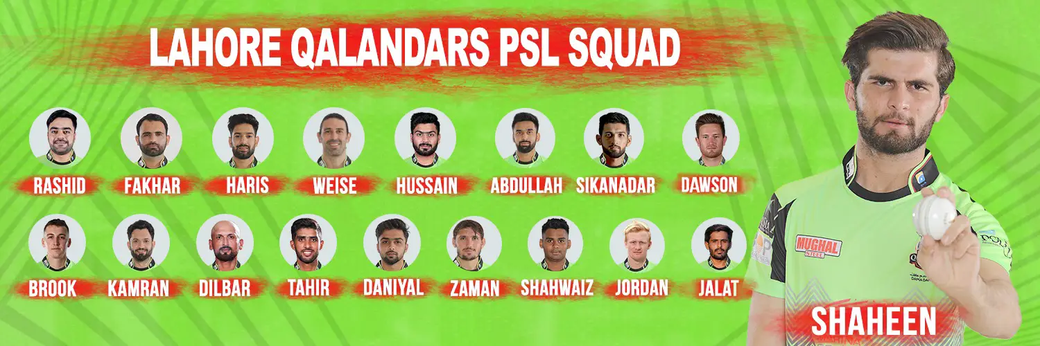 PSL 8 Lahore Qalandars Team Squad, Players List 2023